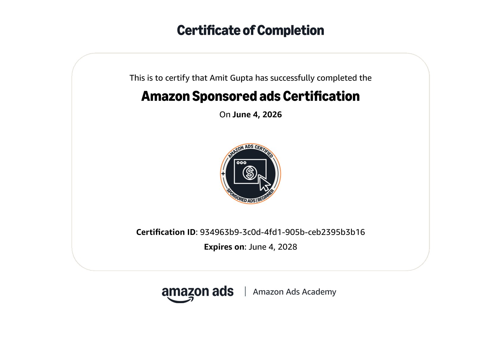 Certificate 1